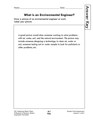 Environmental Engineer Student Post Assessment