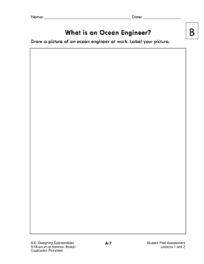 Ocean Engineer Student Post Assessment