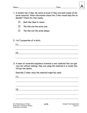 EiE Student Post Assessment