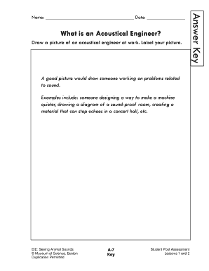 Acoustical Engineer Student Post Assessment