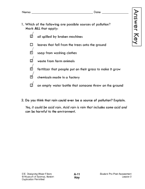 Environmental Pollution Assessment Form