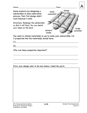 Submersible Design Assessment Form