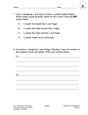 EiE Student Post Assessment