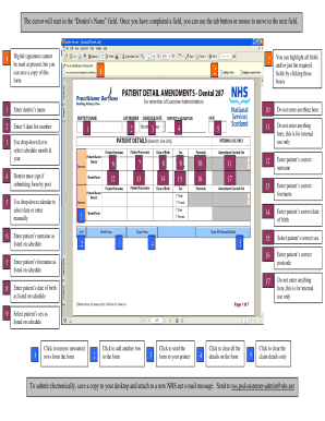 NHS Dentist Patient Registration Form
