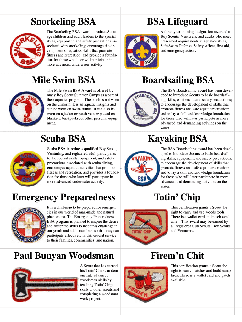 Fillable Online Snorkeling BSA Fax Email Print pdfFiller