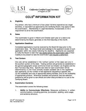 CCLS Information Kit Sample Test Questions - San Diego Legal bb