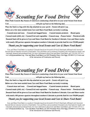 Scouting for Food Drive