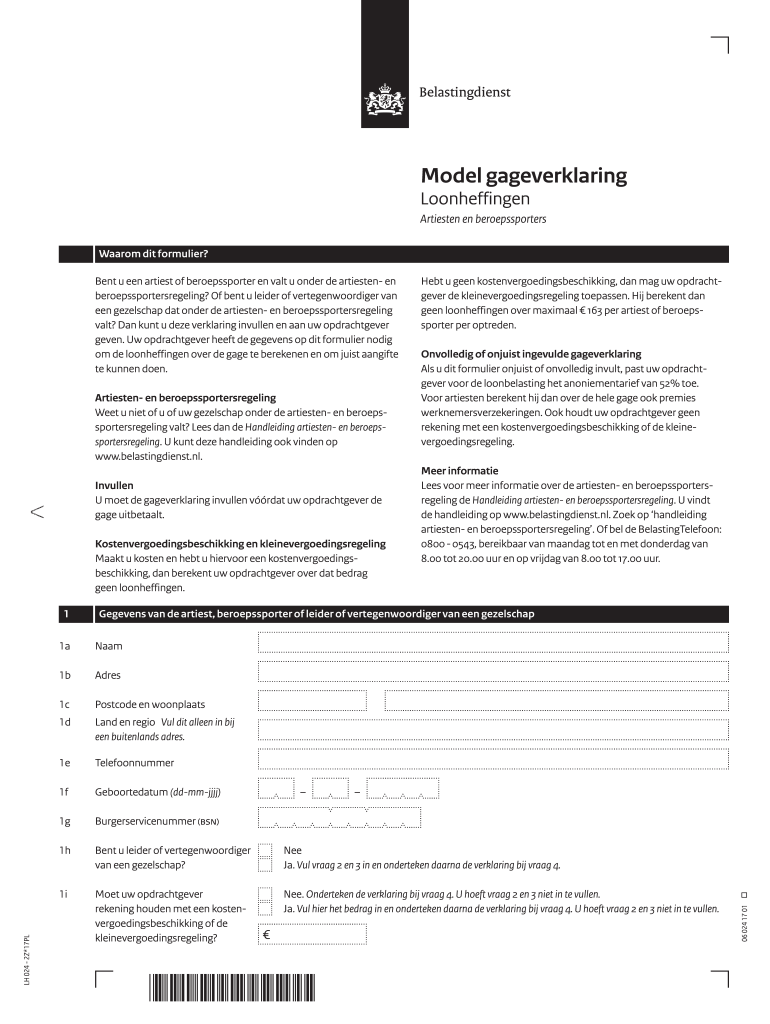 gageverklaring Preview on Page 1