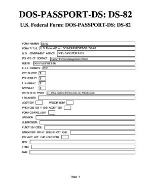 US Government Form Metadata Template