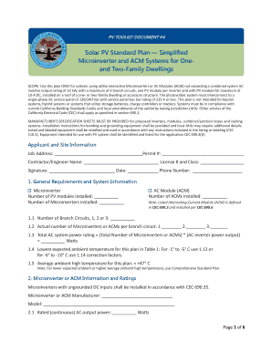 California Solar PV Standard Plan