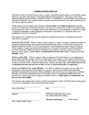 Non-Disclosure Affidavit