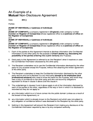 Mutual Non-Disclosure Agreement