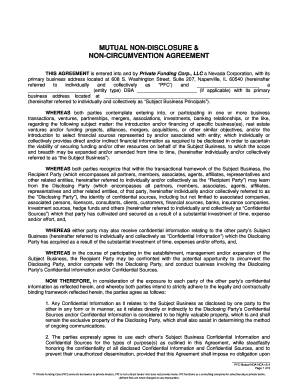 Mutual Non-Disclosure and Non-Circumvention Agreement