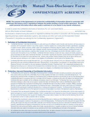 Mutual Non-Disclosure Agreement