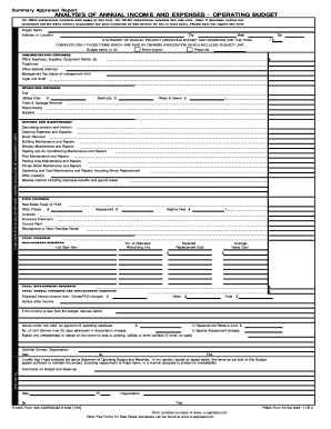 Condo Association Annual Budget Report