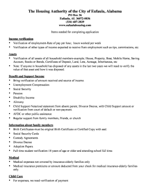 Section 8 Housing Application