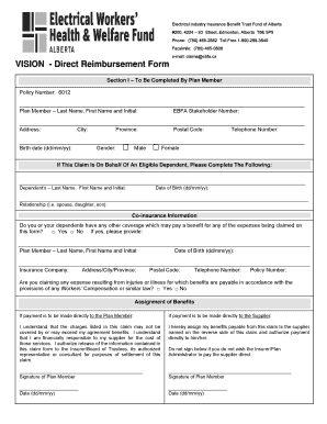 Vision Care Direct Reimbursement Form