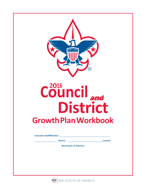 Boy Scouts of America Growth Plan Workbook