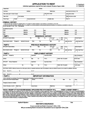Rental Application Form