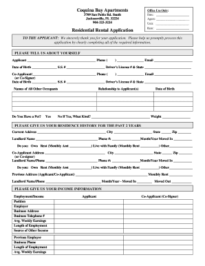 Residential Rental Application