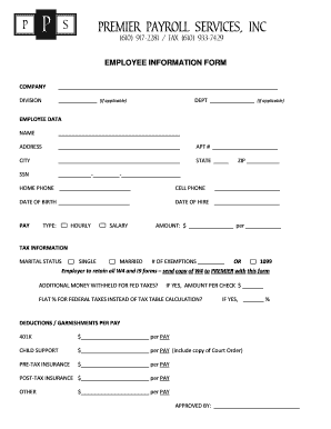 Employee Information Form