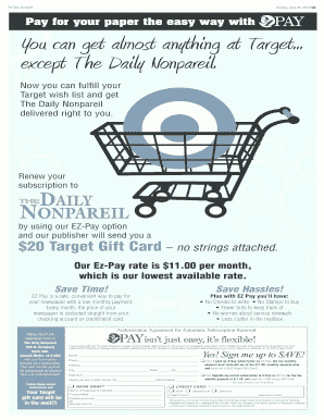Daily Nonpareil Subscription Renewal Form