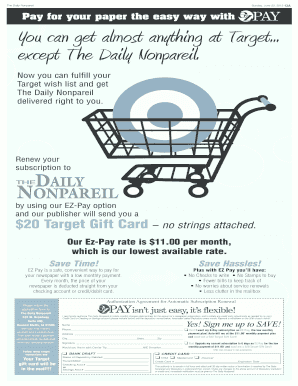 Daily Nonpareil Subscription Agreement