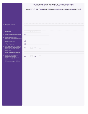 New Build Property Purchase Agreement
