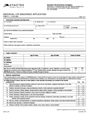 Individual Life Insurance Application