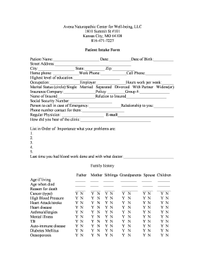 Patient Intake Form