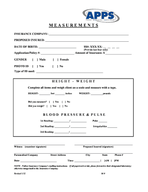 Insurance Application Form