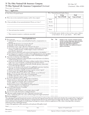 Ohio National Life Insurance Application