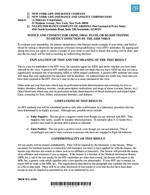 Notice and Consent for HIV Testing