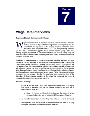 Wage Rate Interview Form