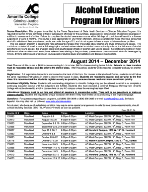 Texas Alcohol Education Program for Minors
