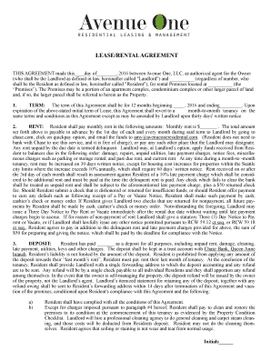 Residential Lease Agreement
