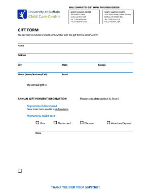 UB Foundation Gift Form