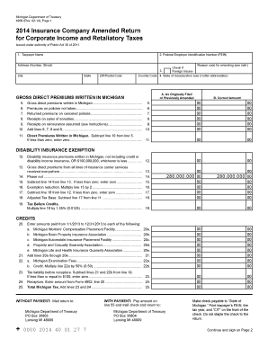 Michigan Insurance Company Amended Return