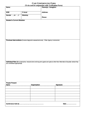 Case Conferencing Form