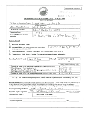 Colorado Campaign Finance Report
