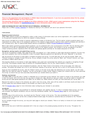 APQC Payroll Research Survey