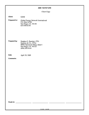2008 Form 990-EZ Tax Return