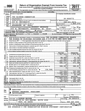 Form 990 Return of Organization Exempt From Income Tax