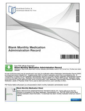Blank Medication Administration Record