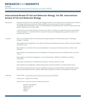 International Review of Cell and Molecular Biology Order Form