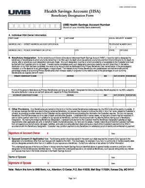 Health Savings Account Beneficiary Designation Form