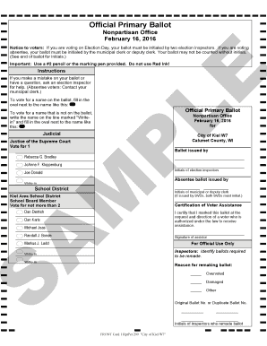 Official Primary Ballot