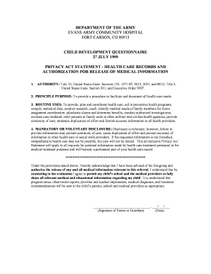 Child Development Questionnaire