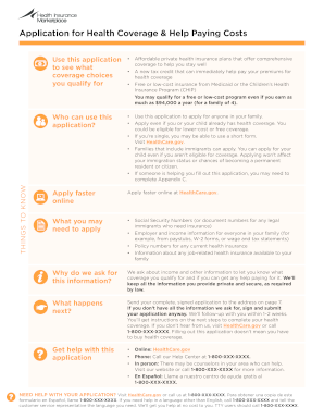 Health Coverage Application Form