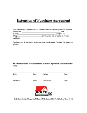 Extension of Purchase Agreement
